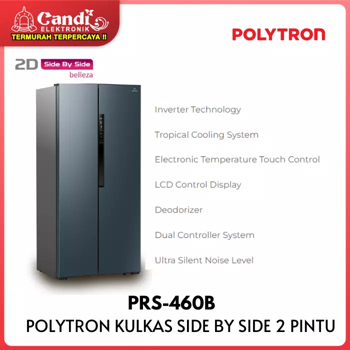 KULKAS SIDE BY SIDE POLYTRON